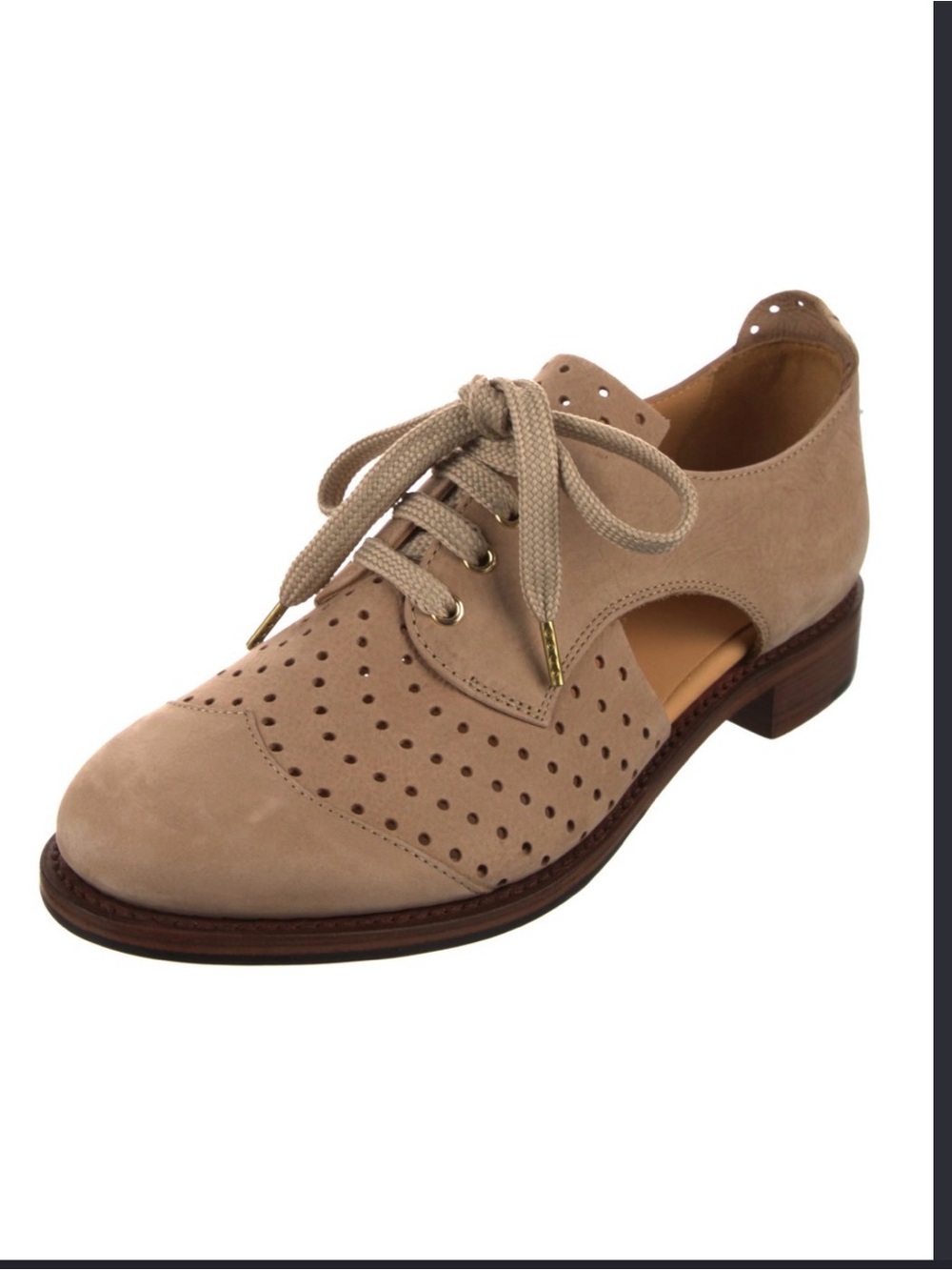 The Office of Angela Scott Mr. Muffin Cutout Oxfords | Cappichino | Size 39